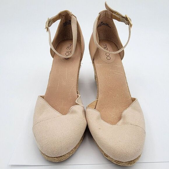 NEW Blakely Me Too Summer Sandals Toe Shoes Buckle Platform Espadrille Wedge 8M - Picture 2 of 13